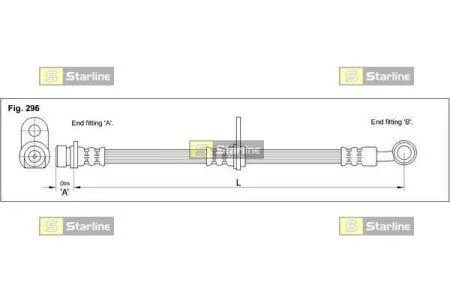 Гальмiвний шланг (Тормозной шланг) STARLINE HAAB1256