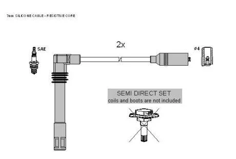 Комплект кабелiв запалювання STARLINE ZK 0792