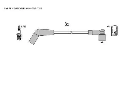 Комплект кабелiв запалювання STARLINE ZK 1222