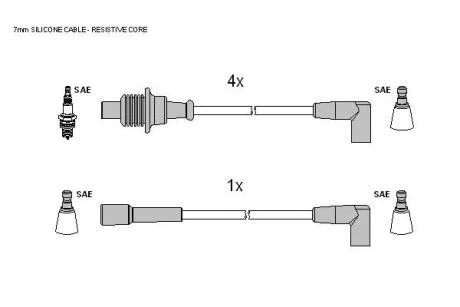 Комплект кабелiв запалювання STARLINE ZK 4874