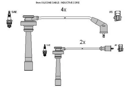 Комплект кабелiв запалювання STARLINE ZK6238