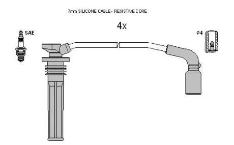 Комплект кабелiв запалювання STARLINE ZK6882