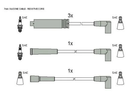 Комплект кабелiв запалювання STARLINE ZK 7272