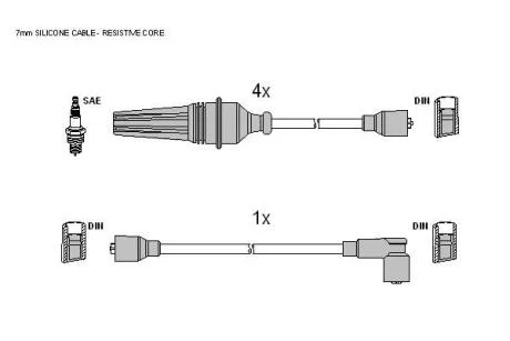 Комплект кабелiв запалювання STARLINE ZK8974