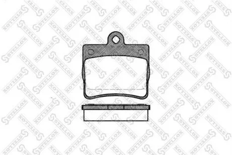 Комплект тормозных колодок, дисковый тормоз STELLOX 641 000B-SX