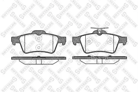 Гальмівні колодки дискові зад. Focus/Transit/Tourneo/Grand Tourneo Connect/C-Max/Kuga/Grand C-Max/V40/C70/C30/V50/S40/C5/5/3/Premacy/XJ Serie/XF/XK Serie/Laguna/9-3/GT/Vectra/Signum/BLS/Vectra/Signum/Vectra (02-17) STELLOX 853 020-SX