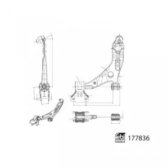 Важіль підвіски, підвіска коліс SWAG 33 10 4322