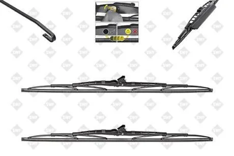 Комплект щеток стеклоочистителя Das Original 530/500 SWF 116313