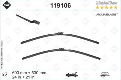 Щетки стеклоочистителя MB E-CLASS(C238) 17- 600/530мм. с подогревом ORIGINAL VISIOFLEX AQUABLADE SWF 119106