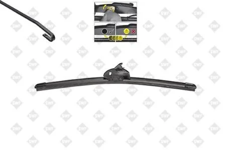 Щетка стеклоочистителя БЕСКАРКАСНАЯ 400мм.VISIONEXT SWF 119840