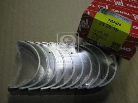 Вкладыши коренные 0,25 (к-т на двигатель 10 шт TOYOTA 1S,2S,3SE,3SFE,4SFE,5SFE) TAIHO M024A.025