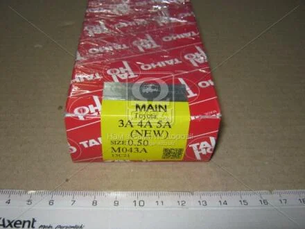 Вкладыши коренные +0,50mm (к-кт на мотор) Toyota 2A, 3A, 4A, 4A-GE, 4A-GZE, 5A, 5A-FE, 7A-FE TAIHO M043A.050