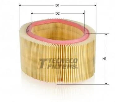 Фiльтр повiтряний Renault Clio 1.4 98-, Kangoo 1.4 97- Dacia Dokker, Logan, Sandero 04- Tecneco AR602PM-R