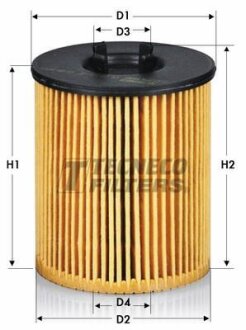 VW Фильтр масла Audi A3,4,5,6,Q5,Skoda Octavia,Golf VII,Passat 1.6/2.0TDI 12- Tecneco OL07020-E