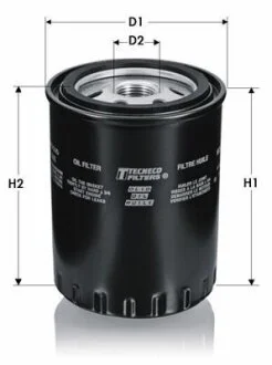 Фильтр масляный (высота 85-89 мм) Fiat GM Nissan PSA Renault Suzuki Toyota 82- Tecneco OL202