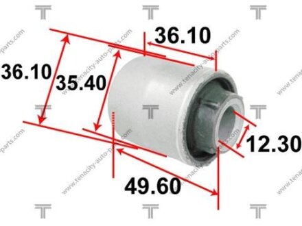 Сайлентблок рычага резиновый (1027) TENACITY AAMMI1054