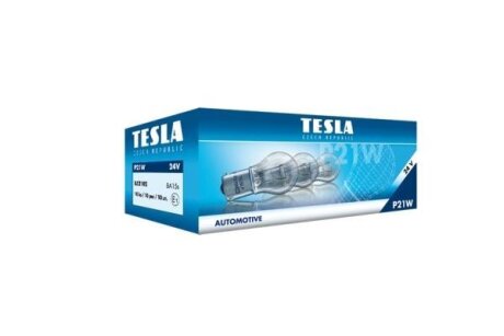 Лампа P21W 24В 21Вт BA15s, одноконтактная поворота, зад. хода, габ., бел. TESLA B52102