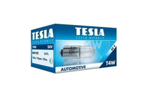 Лампа автомобільна габарит, вказівника повороту 24V Т4W 10 шт. TESLA B54102