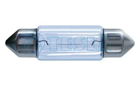 Лампа автомобільна салона, підсвітки номерного знака 12В C10W 10 шт. TESLA B86201