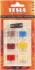 Предохранитель Евро (к-т 6 шт. 5A, 7,5A, 10A, 15A, 20A, 25A) с пинцетом, бл. уп. TESLA F 222 (фото 1)