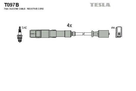 Провода высоковольтные, комплект Mercedes-benz A-class (w169) 1.5 (04-12) BLATNA TESLA T097B