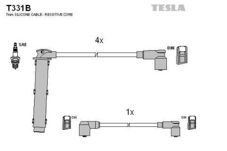 Провода высоковольтные (к-кт) LAND ROVER FREELANDER I 1.8i BLATNA TESLA T331B