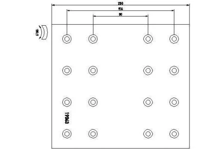 Тормозные колодки барабанные TRUCK DAF перед./задн. (комплект тормозных накладок) TEXTAR 1906303
