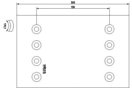 Комплект гальмівних накладок, барабанне гальмо TEXTAR 1951513