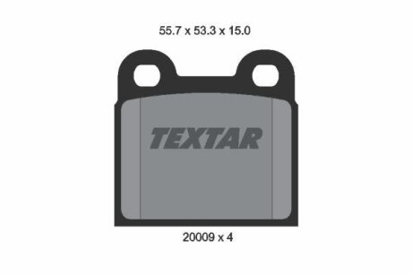 Колодки гальмівні дискові, комплект TEXTAR 2000906