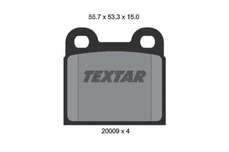 Тормозные колодки дисковые TEXTAR 2000906