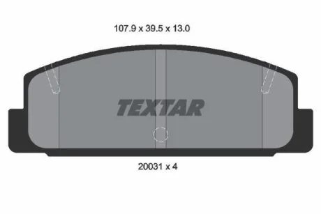 Тормозные колодки дисковые MAZDA 6/323/626 зад. TEXTAR 2003101