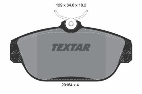 Колодки гальмівні дискові, комплект TEXTAR 2016402