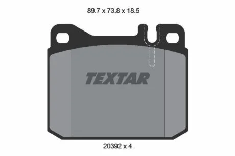 "колодки дисковые передние vw lt 28 2.0-2.4td 75-96" TEXTAR 2039213