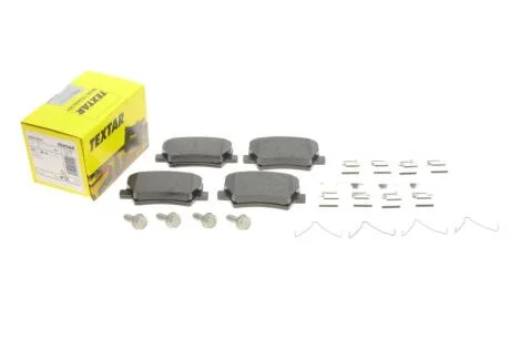 Комплект гальмівних колодок задн (з гвинтами гальмівного супорта), VOLVO XC40 1.5-Electric 10.17- TEXTAR 2051001