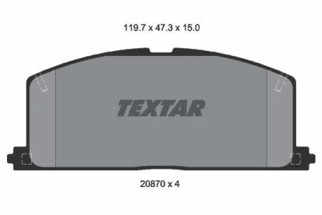 Тормозные колодки дисковые TOYOTA CAMRY/CARINA пер. TEXTAR 2087001
