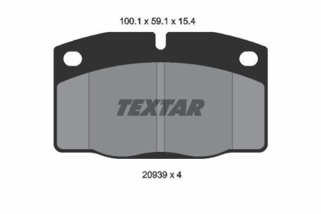 Комплект гальмівних колодок з 4 шт. дисків TEXTAR 2093903