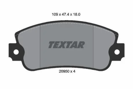 Гальмiвнi колодки дисковi TEXTAR 2095005