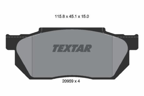 Тормозные колодки дисковые TEXTAR 2095901