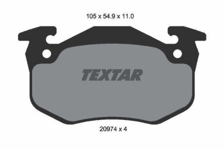 Комплект тормозных колодок, дисковый тормоз TEXTAR 2097401