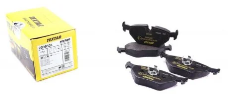 Тормозные колодки дисковые BMW 3(E30/36)/5(E34) -95 зад. (с противошумной пластиной Q+) TEXTAR 2099501