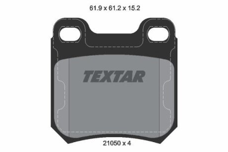 Комплект гальмівних колодок з 4 шт. дисків TEXTAR 2105002