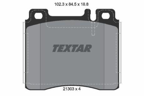 Тормозные колодки дисковые MB W140 перед. (с противошумной пластиной Q+) TEXTAR 2130304