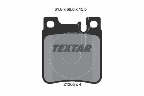 Колодки тормозные MB W140/W220 зад. (с противошумной пластиной Q+) TEXTAR 2130501