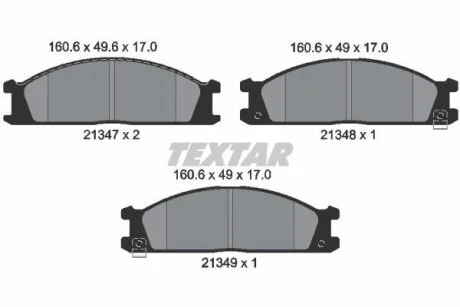 NISSAN Тормозные колодки передние Urvan E24, SUBARU TEXTAR 2134702