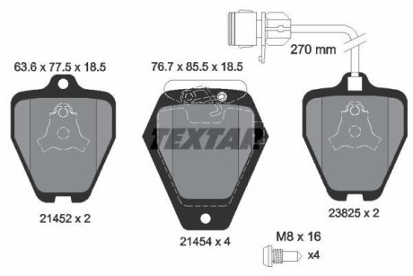 AUDI Тормозные колодки передние A8 2.5TDI-3.7 -02 TEXTAR 2145201