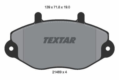 Колодки гальмівні дискові, комплект TEXTAR 2146901