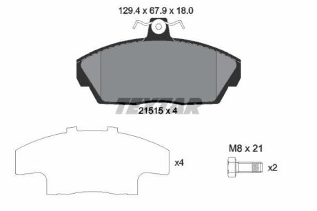Колодки тормозные LAND ROVER FREELANDER 98- пер. TEXTAR 2151504