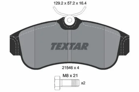 NISSAN Тормозные колодки диск.передн.Primera,Almera TEXTAR 2154601