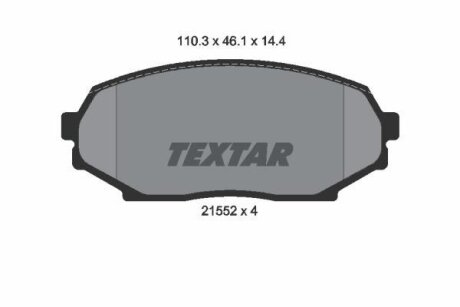 Колодки гальмівні дискові, комплект TEXTAR 2155202