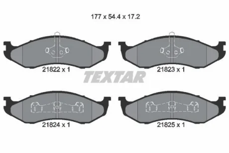 Колодки гальмівні дискові, комплект TEXTAR 2182202